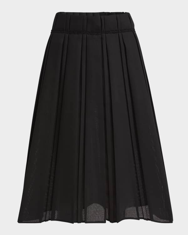 Khaite Kidd Pleated Midi Skirt | Neiman Marcus