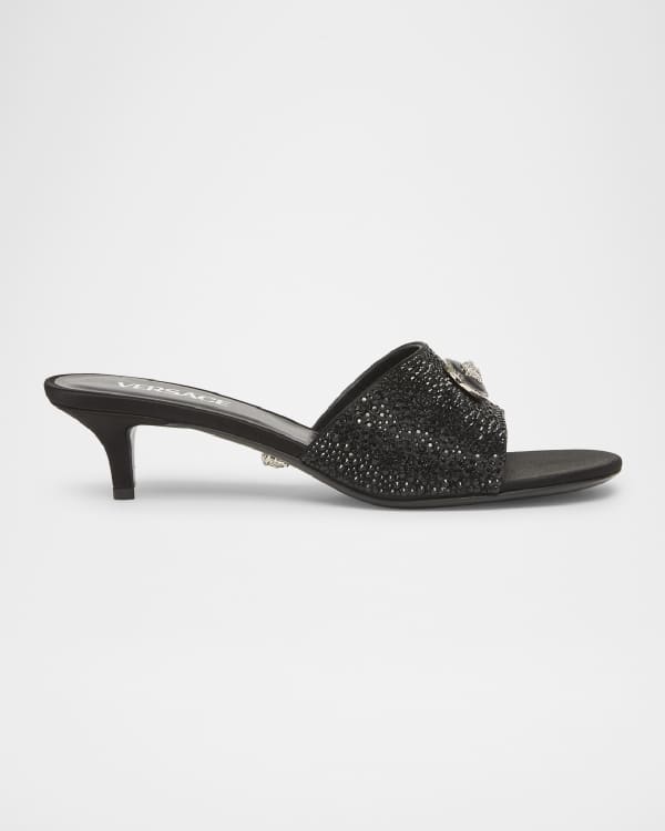 Versace Medusa Clear Stiletto Mule Sandals Neiman Marcus