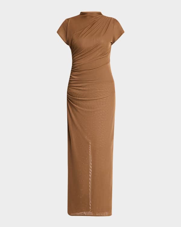 【Alexander McQueen】★draped midi dress McQueen Draped Midi Dress w/ Bow Detail | Neiman Marcus