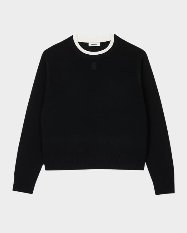 Sandro Alfonso Cable-Knit Polo Sweater | Neiman Marcus