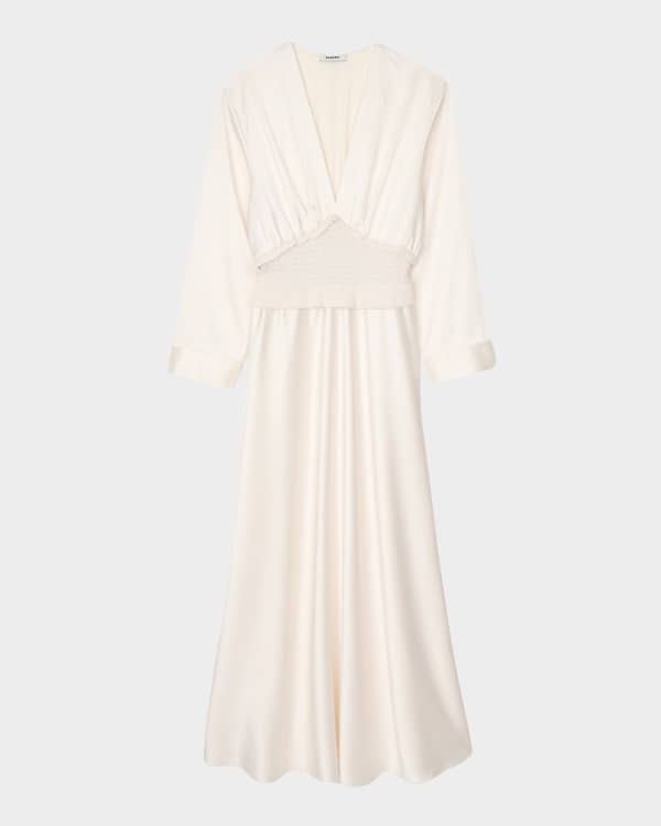 WAYF The Natasha Cap Sleeve Floral Wrap Maxi Dress Neiman Marcus