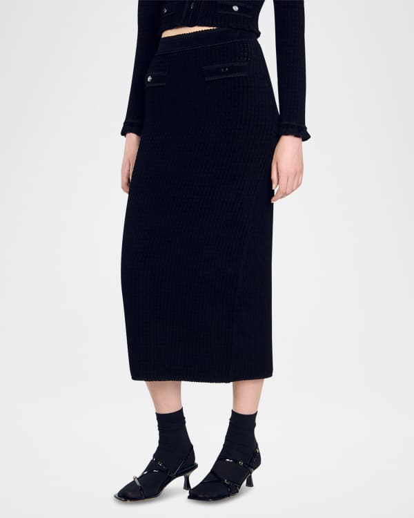 Solace London Printed Pleated Maxi Skirt Neiman Marcus