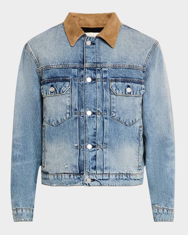 Ralph Lauren Purple Label Men s Indigo Denim Trucker Jacket Neiman Marcus