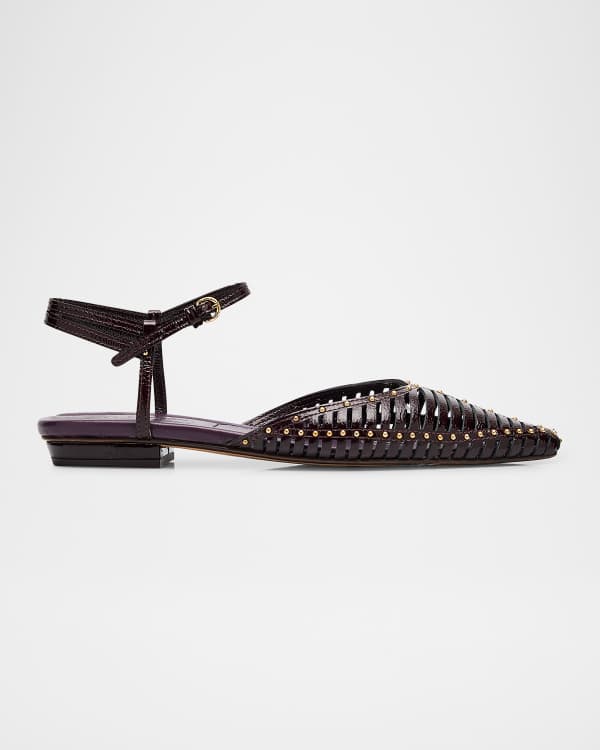 Cult Gaia Chaya Crystal Flat Slide Sandals | Neiman Marcus