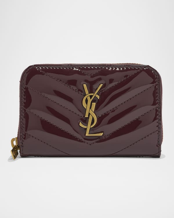 Saint Laurent YSL Zip Card Holder in Quilted Leather Neiman Marcus