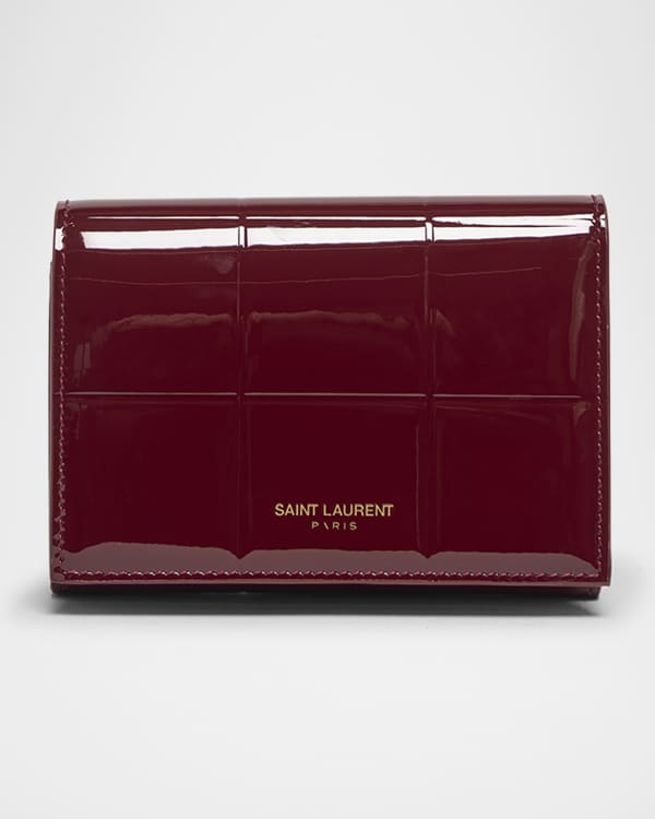 Saint Laurent Sunset Monogram YSL Small Calf Leather Wallet on Chain Neiman Marcus