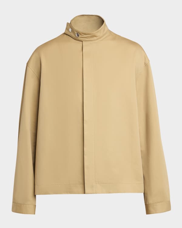 TOM FORD Men's Wool-Silk Faille Water-Resistant Field Jacket