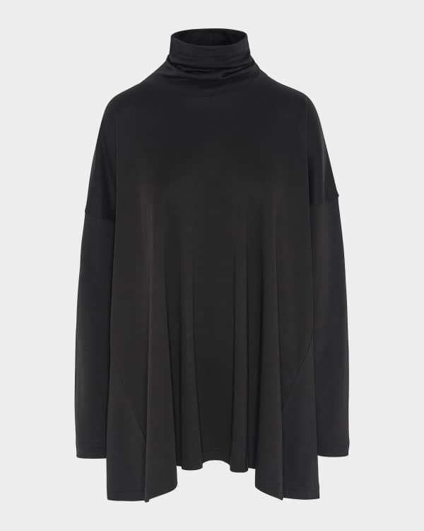 GIORGIO ARMANI★Embroidered fleece turtleneck Sweatshirt GIORGIO ARMANI Embroidered cotton-blend fleece turtleneck