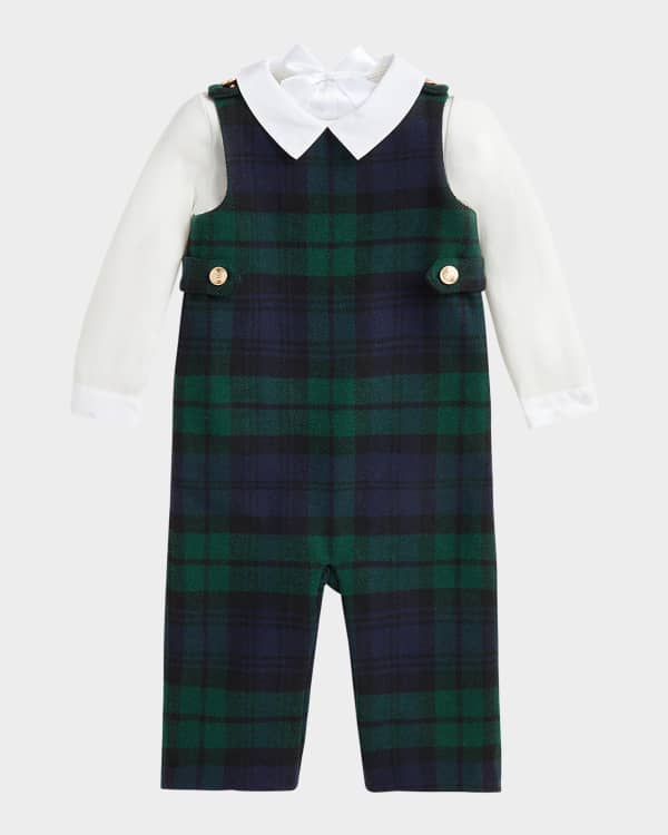 Miniclasix Boy s Waffle Romper Bucket Hat Set Size 3M 9M Neiman Marcus