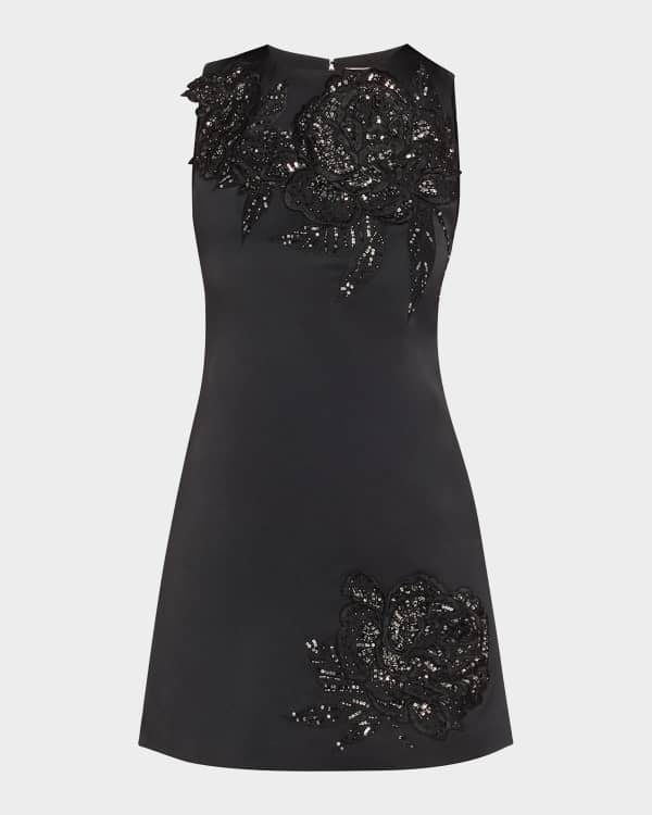 Alice + Olivia Chara Sequined Sleeveless Mini Dress | Neiman