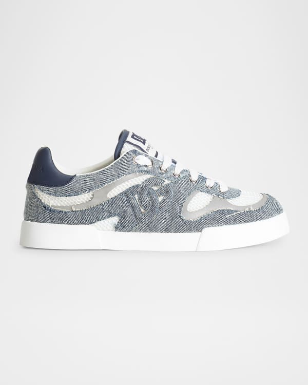 【都会を駆ける】D&G NS1 ミックスマテリアル スニーカー Dolce e Gabbana Ns1 slip on sneakers in mixed materials