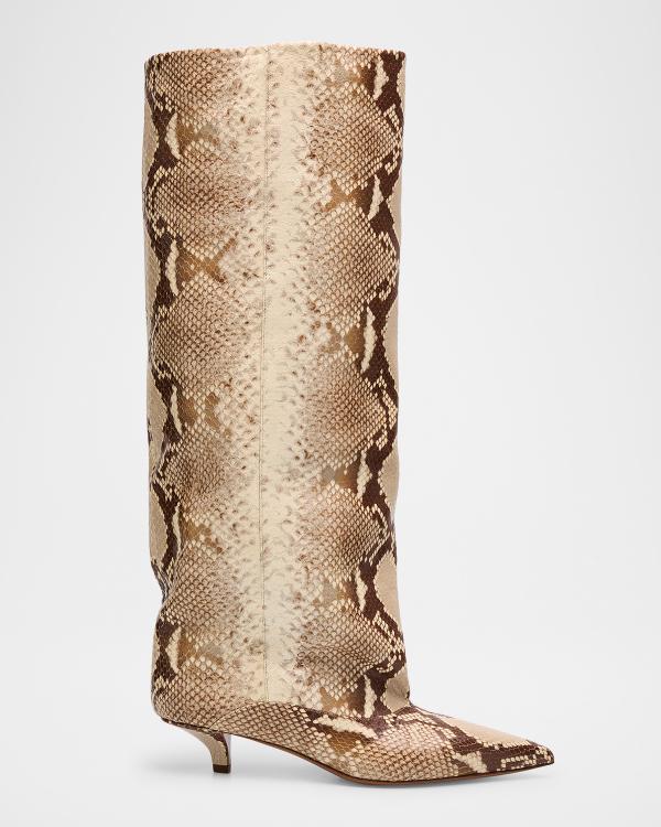 Croco Textured Stiletto Boots
