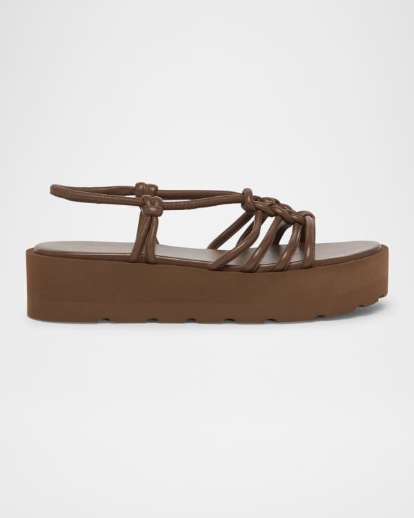 Jil Sander Puffy Napa Crisscross Slide Sandals | Neiman Marcus