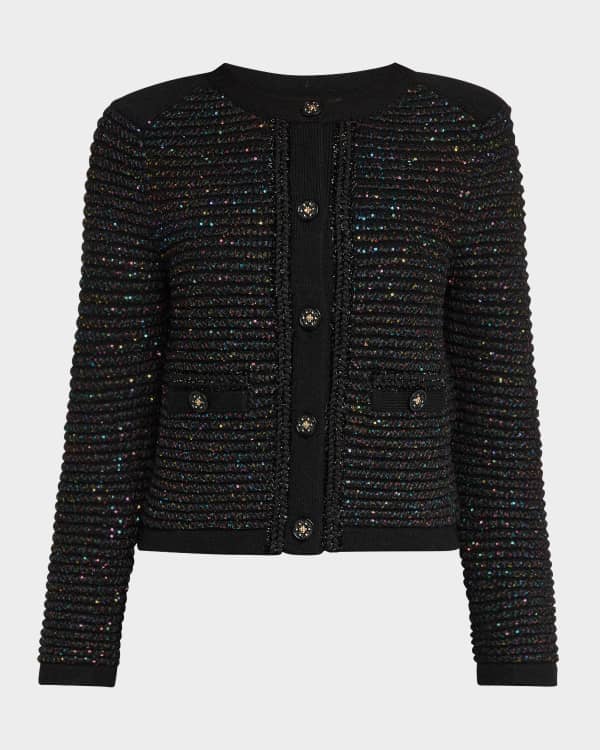 Gal meets glam tweed top