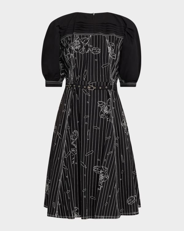 Bow Crochet Midi Dress