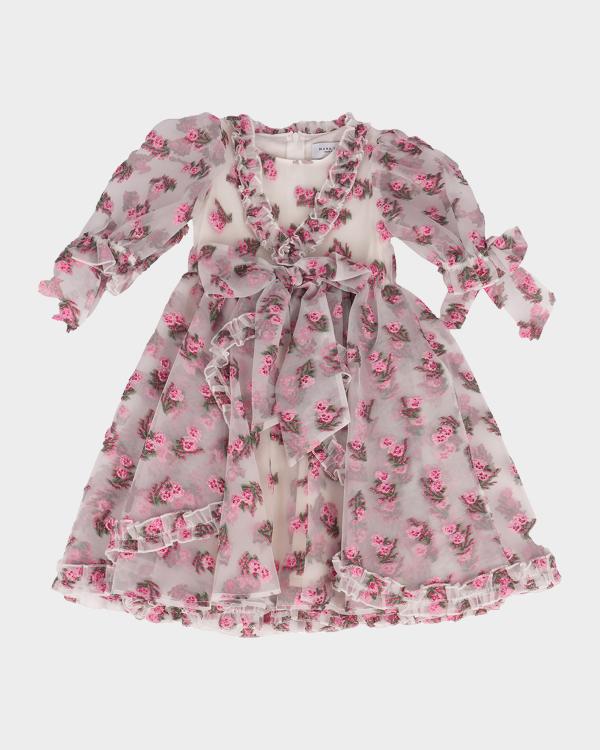 KIDS ROUND NECK TIERED DRESS 4-10 ST GERMAINS GIRL