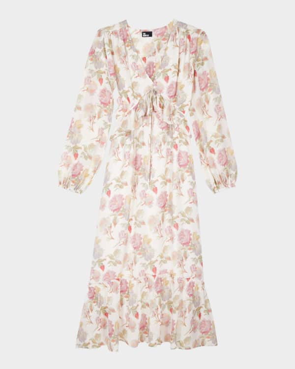 The natasha floral wrap maxi dress top