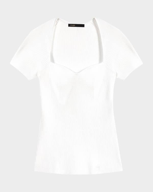 SHUSHU/TONG Stereo Rose Embellished Top | Neiman Marcus