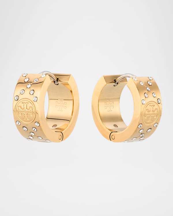 Tory Burch Kira Enamel Hoop Earrings | Neiman Marcus