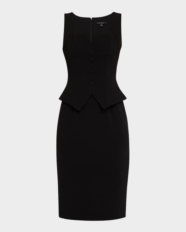Black Halo Izola Tie Front Mesh Inset Mini Dress Neiman Marcus