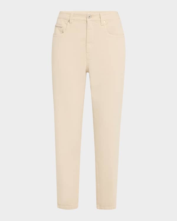 Erdem Nathaniel Floral-Print Rolled-Hem Jeans | Neiman Marcus