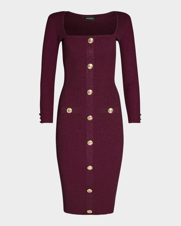 VILA Vilampe O-Neck L/S Knit Midi Dress-Noos mpe Robe mi-Longue à col