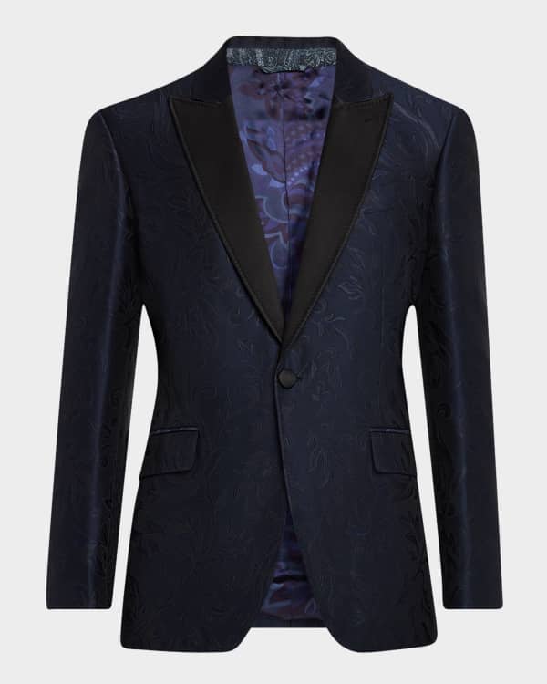 Etro Men's Sequin Zebra Tuxedo Jacket | Neiman Marcus