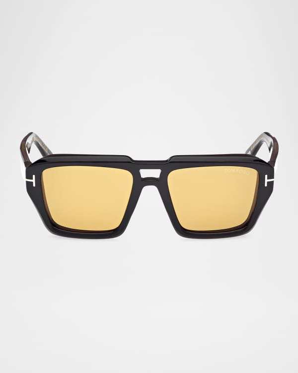 【TOM FORD】Raffa アセテートサングラス TOM FORD Men's Raffa Acetate Round Sunglasses | Neiman Marcus