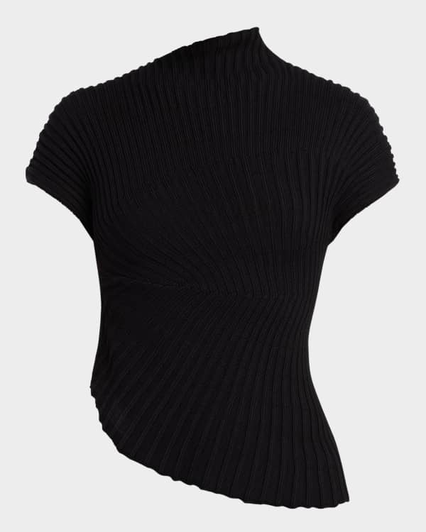 Ulla Johnson Mavis Openwork Knit Puff-Sleeve Top | Neiman Marcus