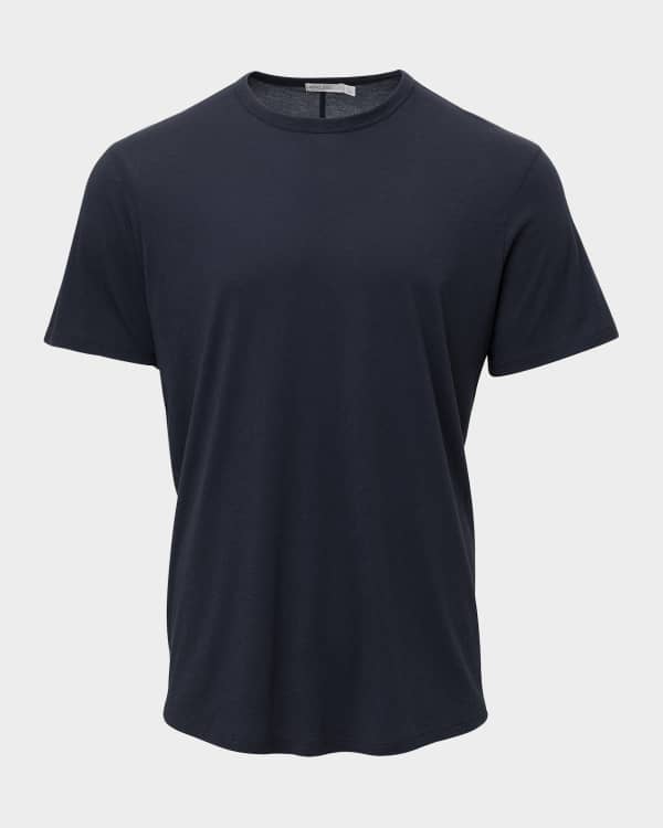 Prada Men's Shapeable Triangle and Label Cotton Crewneck T-Shirt