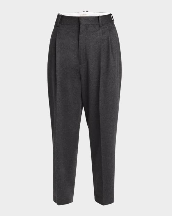 THE ROW Pietro Straight-Leg Wool Pants | Neiman Marcus THE ROW Pietro Straight-Leg Wool Pants | Neiman Marcus