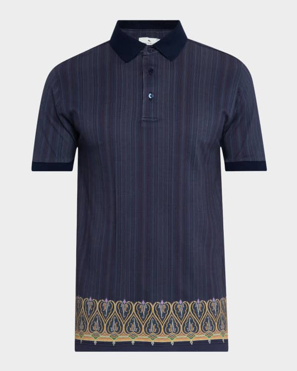 Tシャツ・カットソー ETRO Air Force Blu Viscose Blend Polo Shirt 25404615_55561929_600.jpg