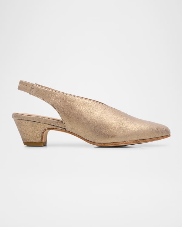 Eileen Fisher Gatwick Suede Slingback Pumps Neiman Marcus