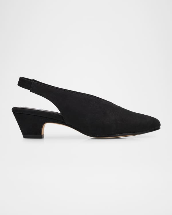 Eileen Fisher Gatwick Suede Slingback Pumps Neiman Marcus