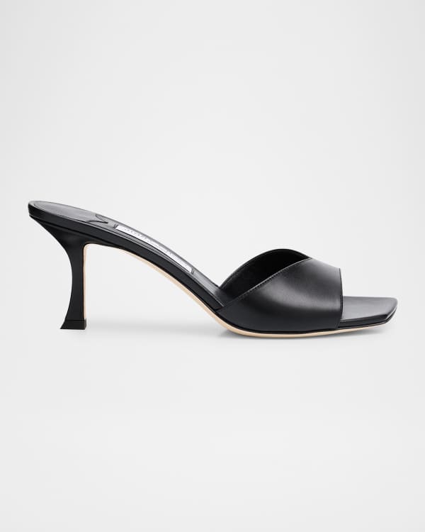 サンダル・ミュール SALVATORE FERRAGAMO Black Leather Lyrai Thong Mules Lyrai leather sandals in black - Ferragamo | Mytheresa