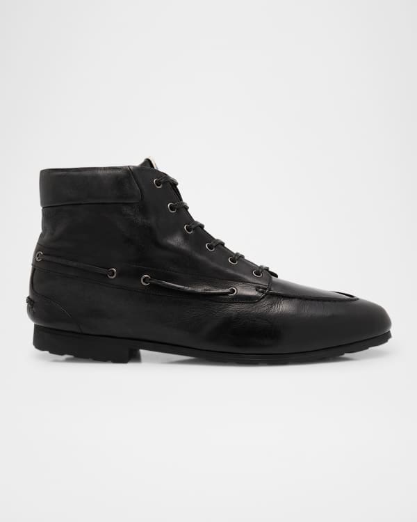 Bruno Magli Men's Calvin Leather Zip Ankle Boots | Neiman Marcus