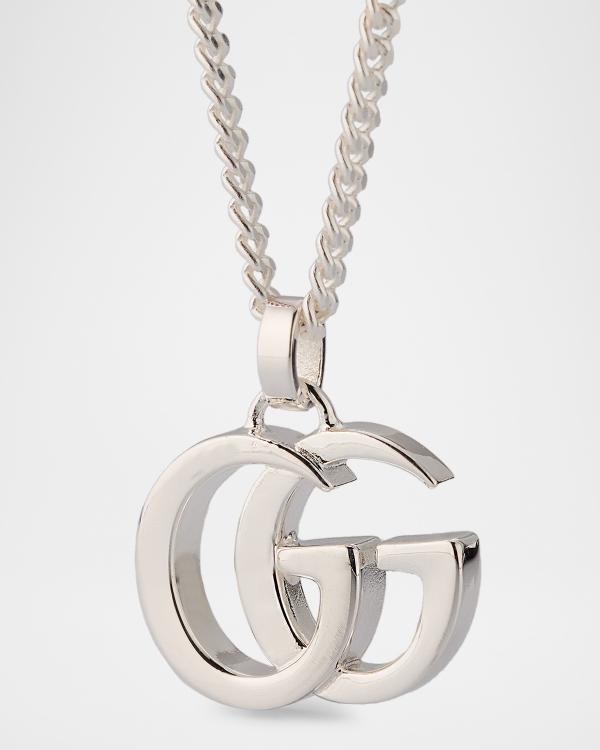 Gucci Men's GG and Bee Engraved Dog Tag Necklace | Neiman Marcus