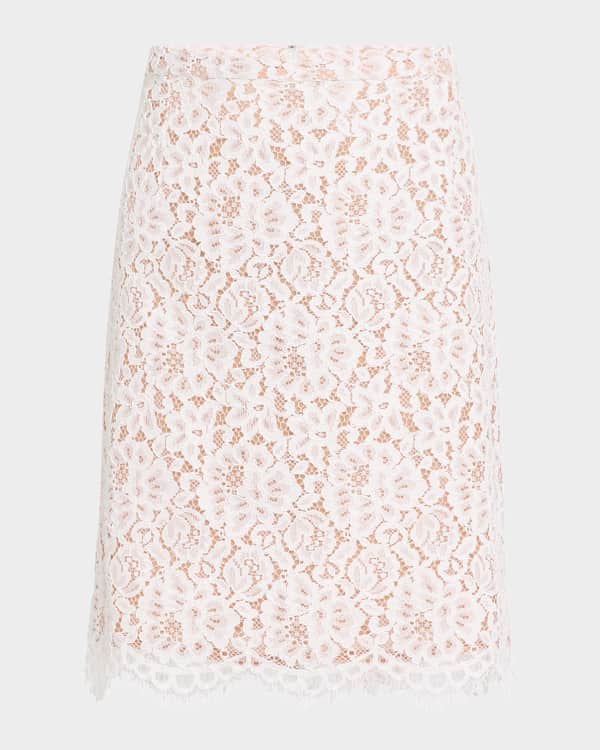 Michael kors white lace skirt shop