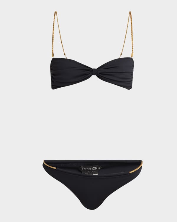 Ocelot Print Jersey Triangle Bikini