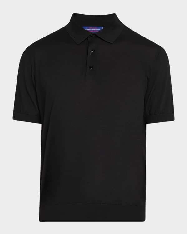 【EMPORIO ARMANI】 ★ Men's Raglan Pocket Polo Sweatshirt ★ Emporio Armani Men's Knit Quarter-Zip Polo Shirt | Neiman Marcus