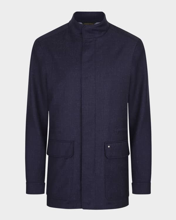 Theory Men's Car Coat in Luxe New Divide | Neiman Marcus