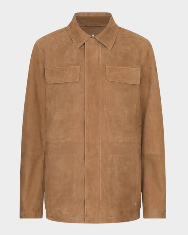 Ralph Lauren Purple Label Men's Barron Suede Overshirt