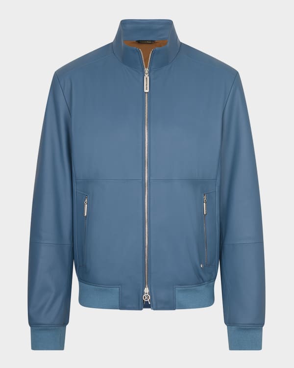 theory ライダース Theory Men's Leather Workwear Jacket | Neiman Marcus