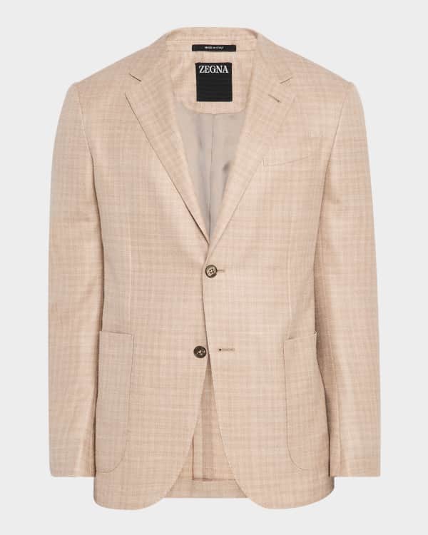 Massimo Alba Men's Single-Breasted Solid Cotton Sport Jacket