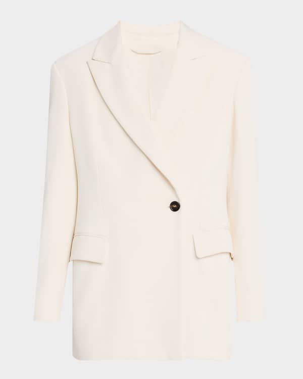 Jil Sander 23 Crepe Blazer Jacket | Neiman Marcus