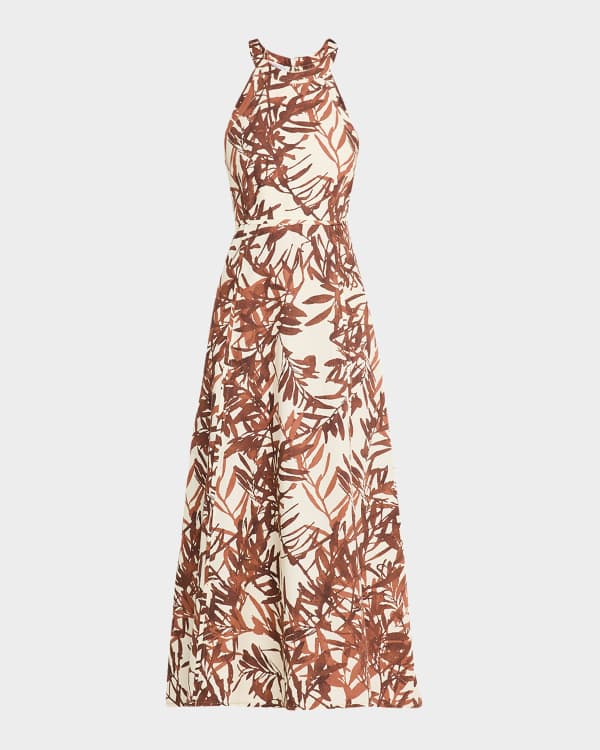 Max Mara Carol Polka-Dot Sleeveless Pleated Midi Dress Max Mara Carol Polka-Dot Sleeveless Pleated Midi Dress