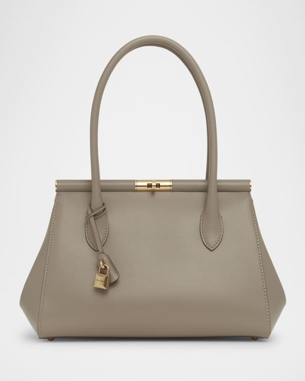 THE ROW Ew Bowling Bag in Lux Grained Leather | Neiman Marcus