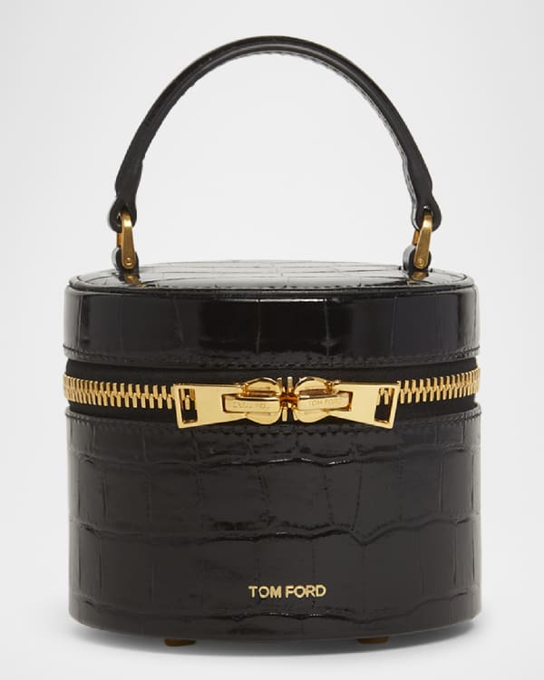 TOM FORD Whitney Medium Top Handle in Stamped Croc Leather Neiman Marcus