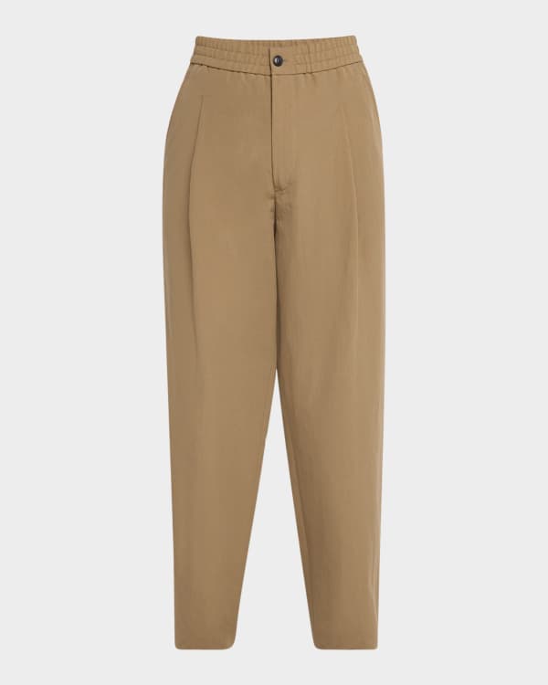 Giorgio Armani Men's Pleated Wool-Blend Suit Pants | Neiman Marcus