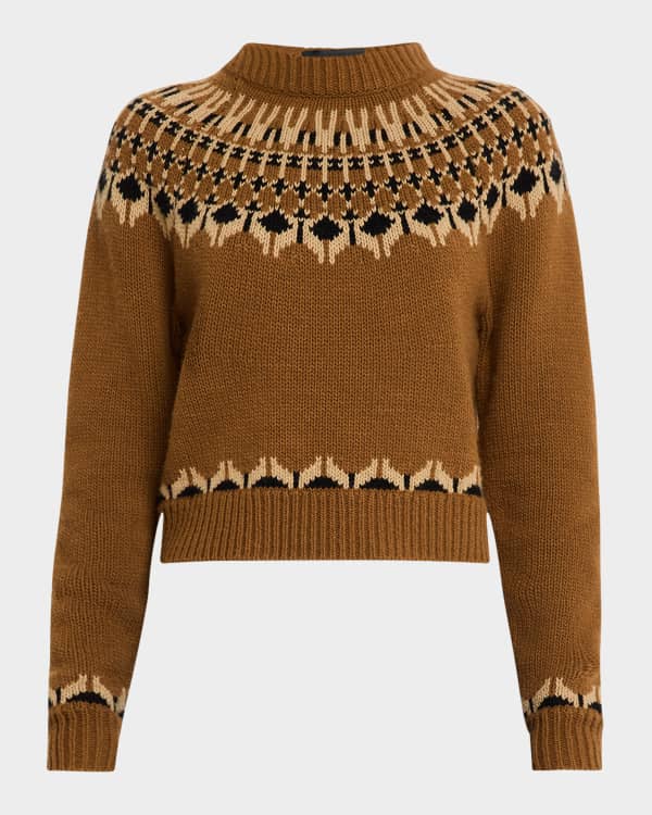 Vince Aran-Knit Mock-Neck Raglan Sweater | Neiman Marcus